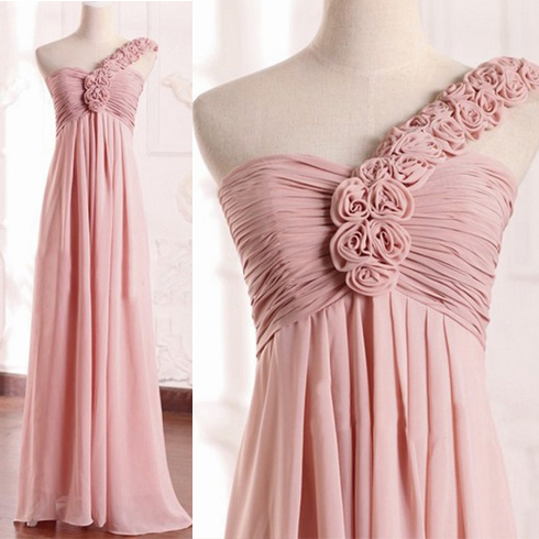 Blush Pink Bridesmaid Dresses One Shoulder Dress Simple Blush Pink Bridesmaid Dresses One Shoulder Dress Simple