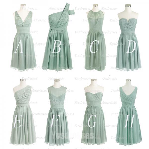 dusty green bridesmaid dresses